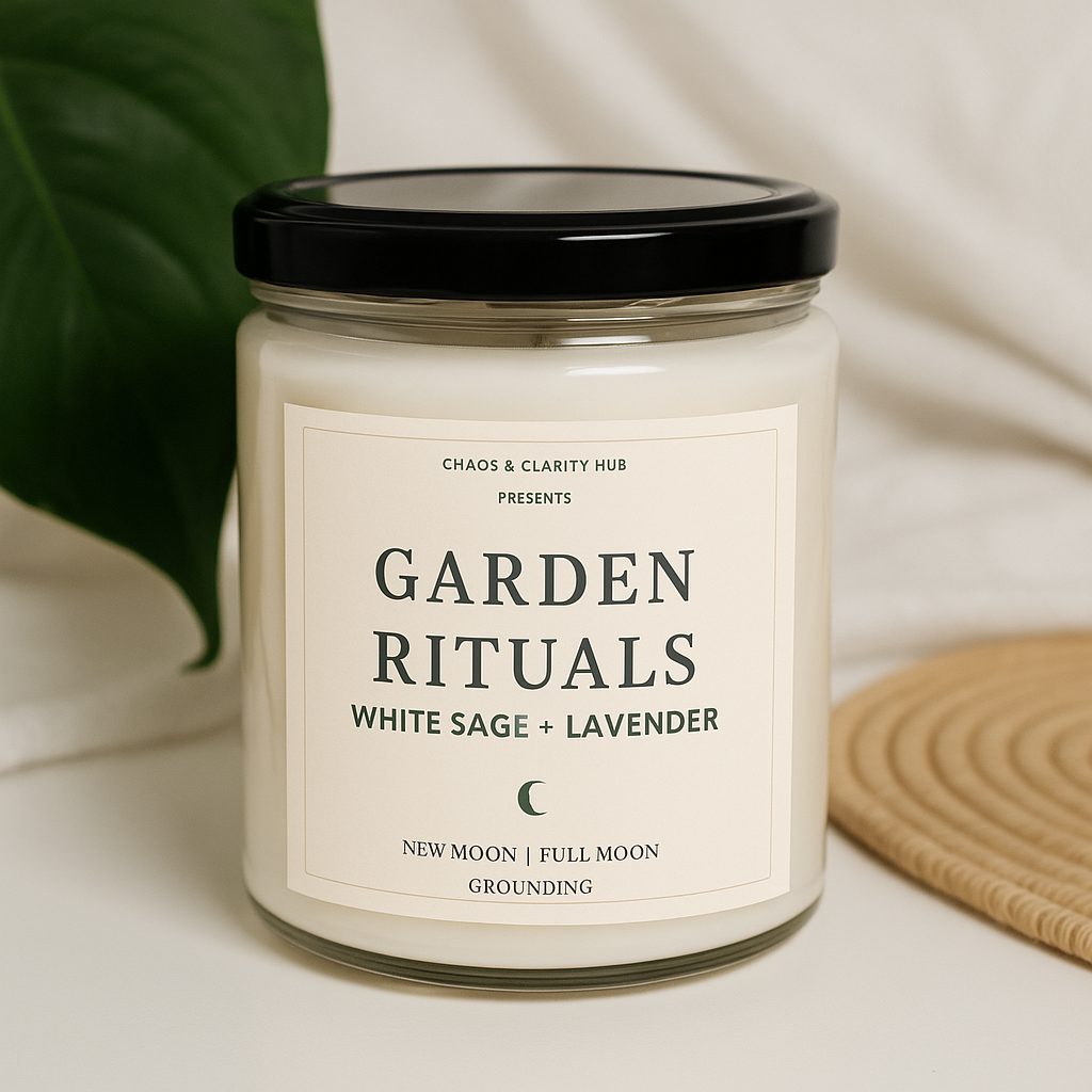 Sage-Lavender Garden Candle + Rituals Journal Kit