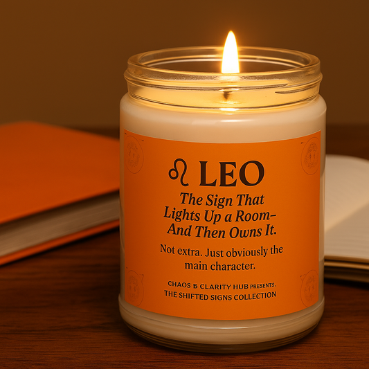 Chaos & Clarity Bundle – Leo Zodiac Candle + Free Lifestyle Planner