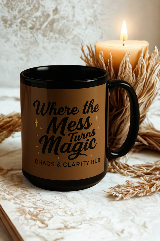 Where the Mess Turns Magic” Mug + Drama-Free SideKick Planner Bundle