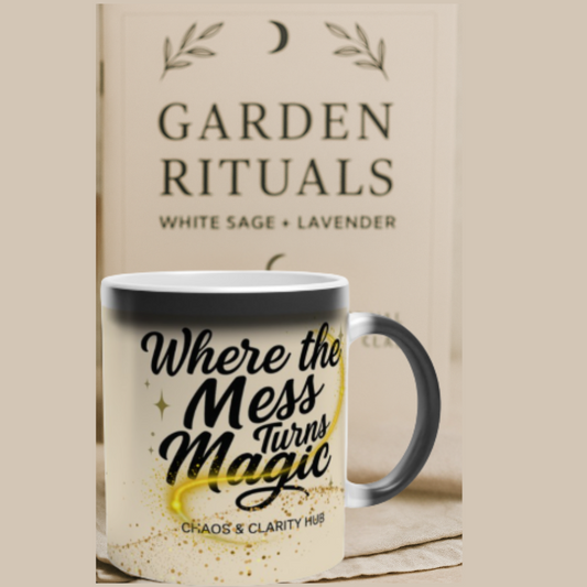 Ceramic Coffee Mug Cup + Free Garden Rituals eBook - Self-Care Gift Set