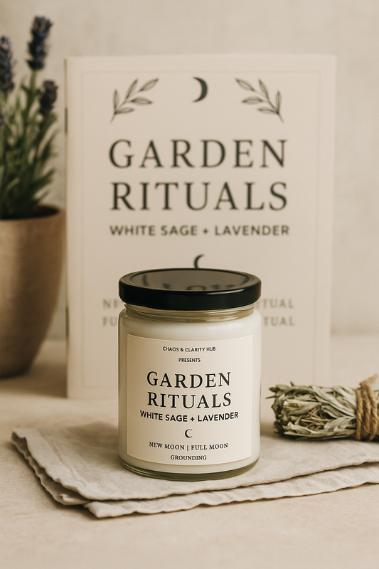 Sage-Lavender Garden Candle + Rituals Journal Kit
